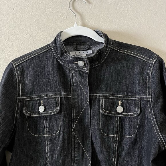 Cabi Jean Skirt Jacket Set Blazer Y2K Indie Sleeze 2000s Vtg Grunge Goth Retro 6 - Picture 3 of 10